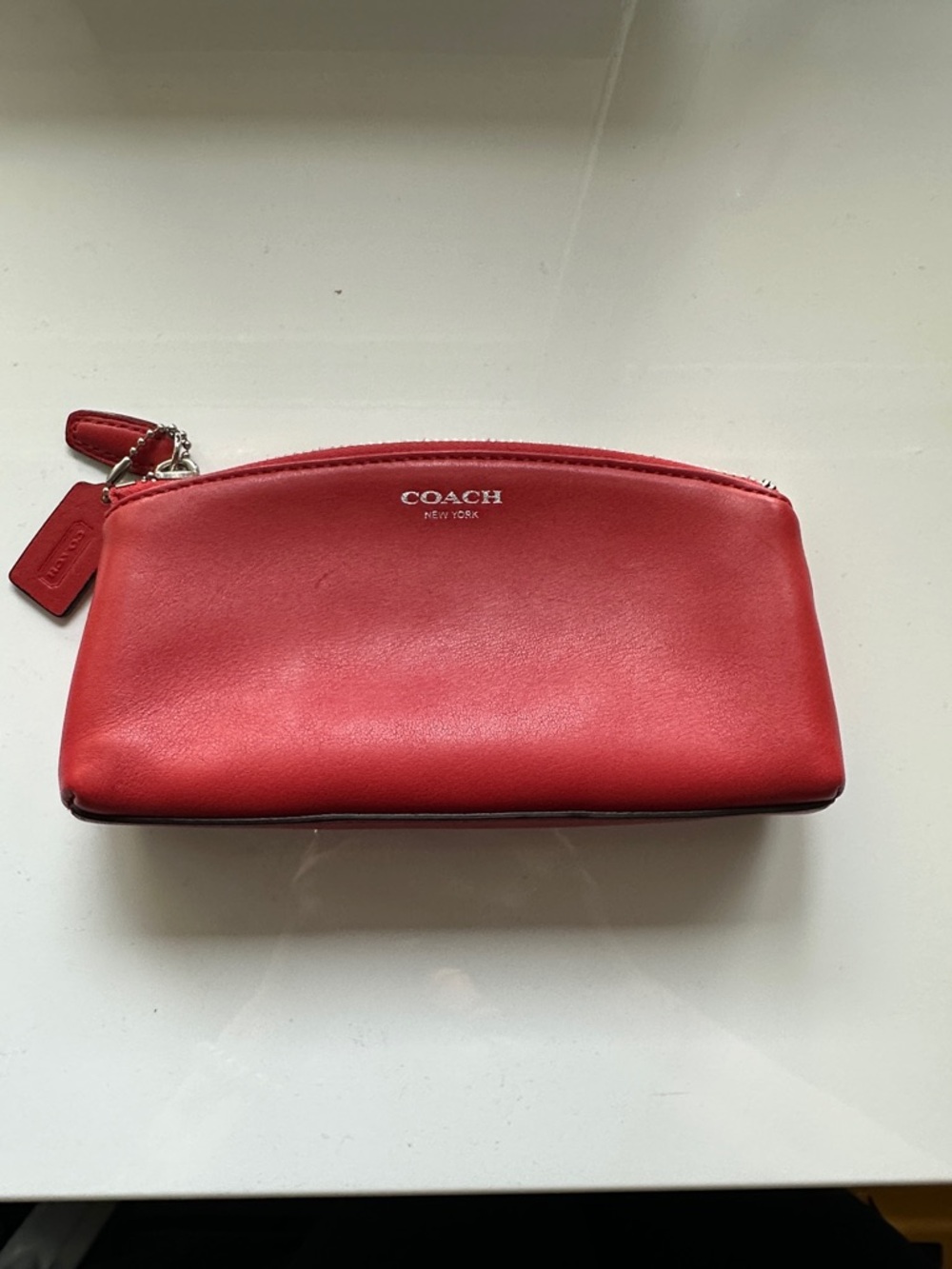 Coach Red Leather Wristlet Pouch (54)